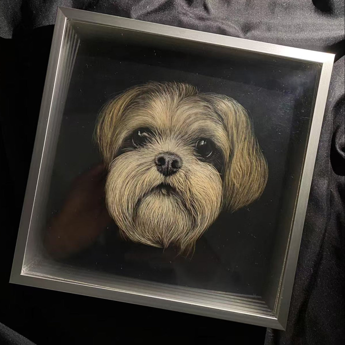 Knife Scratch 3D Pet Portrait