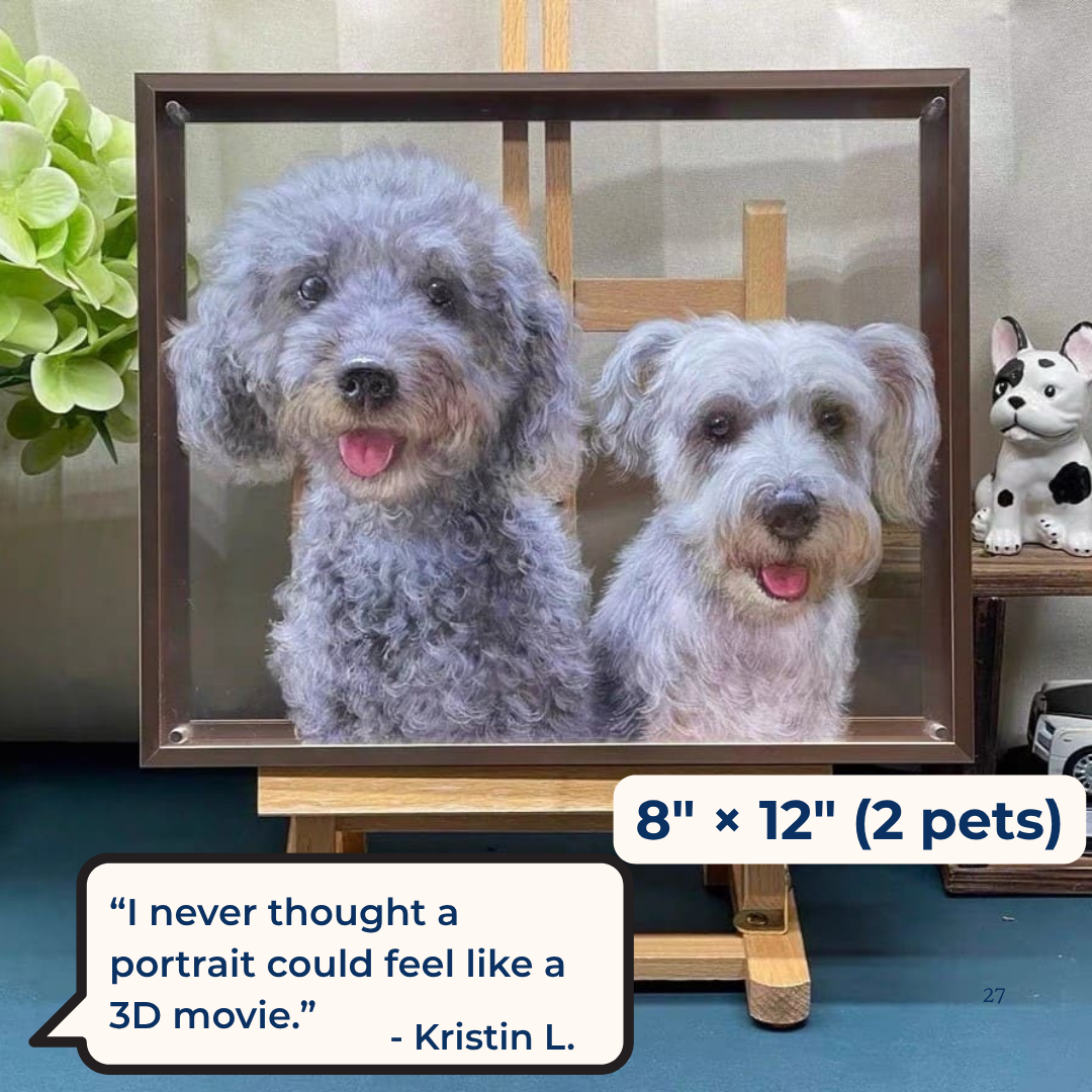 Hand-Painted Lifelike 3D Pet Portrait