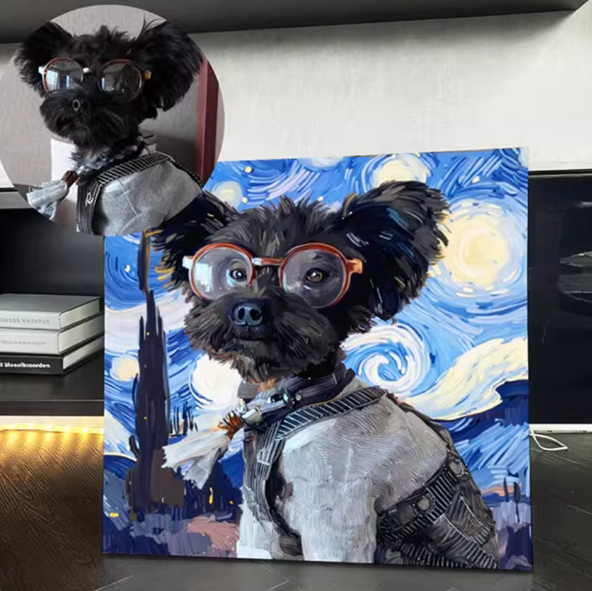 Oil Painting Style Pet Portrait