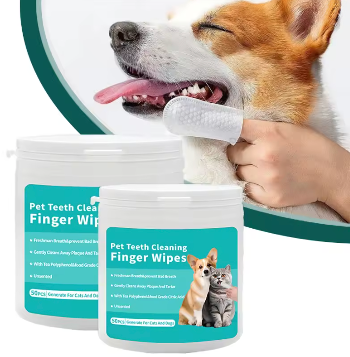 Pet Teeth Cleaning Finger Wipes (50pcs)