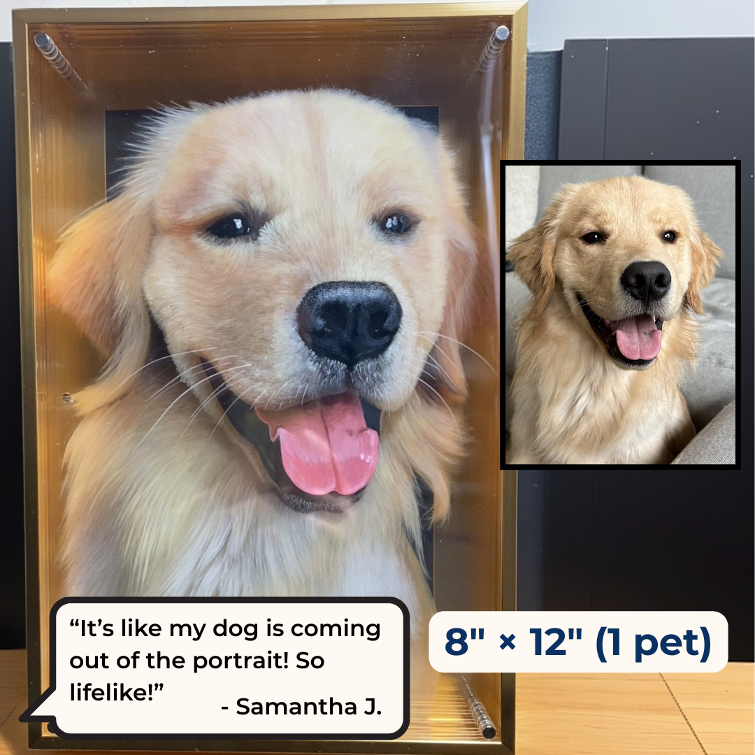 Hand-Painted Lifelike 3D Pet Portrait