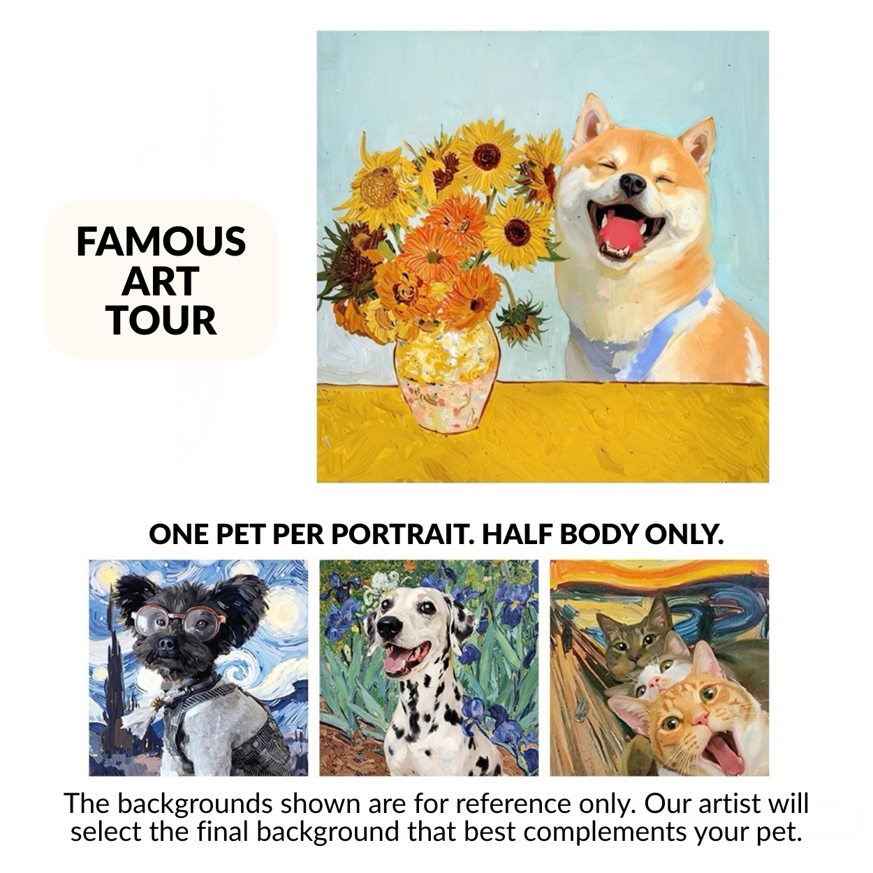 Oil Painting Style Pet Portrait