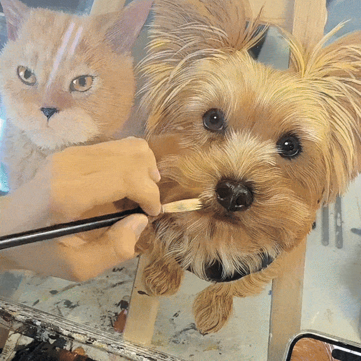 Hand-Painted Lifelike 3D Pet Portrait