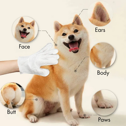 3-in-1 Grooming Glove Wipes (For Dogs and Cats)
