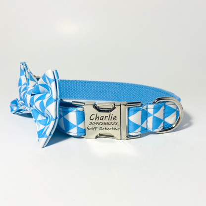 Blue Playboy Collar - Sterling