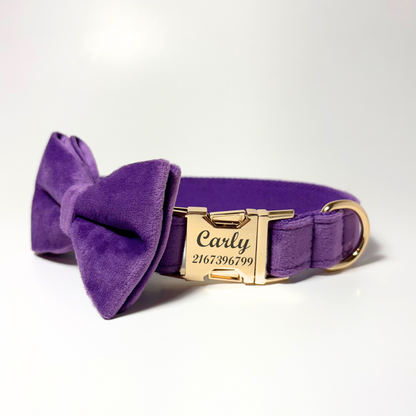 Purple Velvet Collar - Lilac