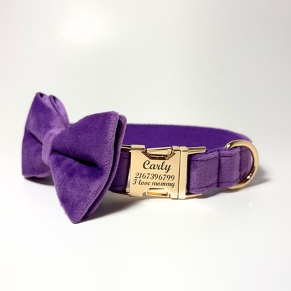 Purple Velvet Collar - Lilac