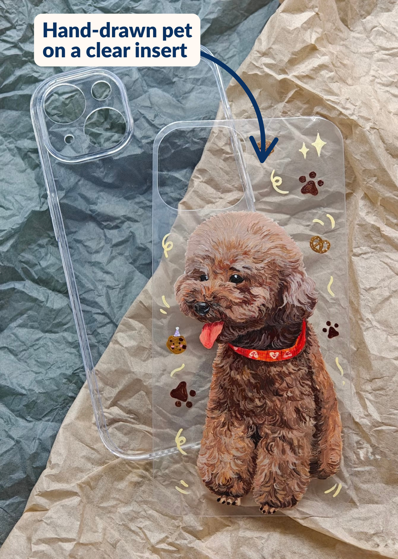 Hand-Drawn Pet Portrait Phone Case