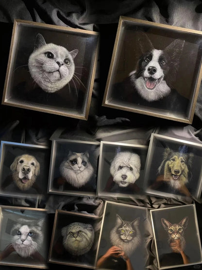 Knife Scratch 3D Pet Portrait