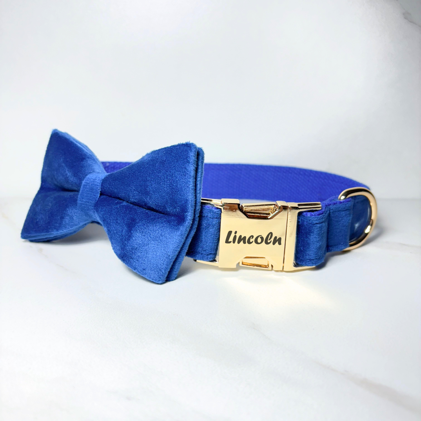 Indigo Velvet Collar - Iris