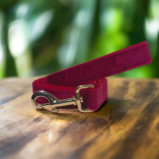 Red Wine Velvet Leash