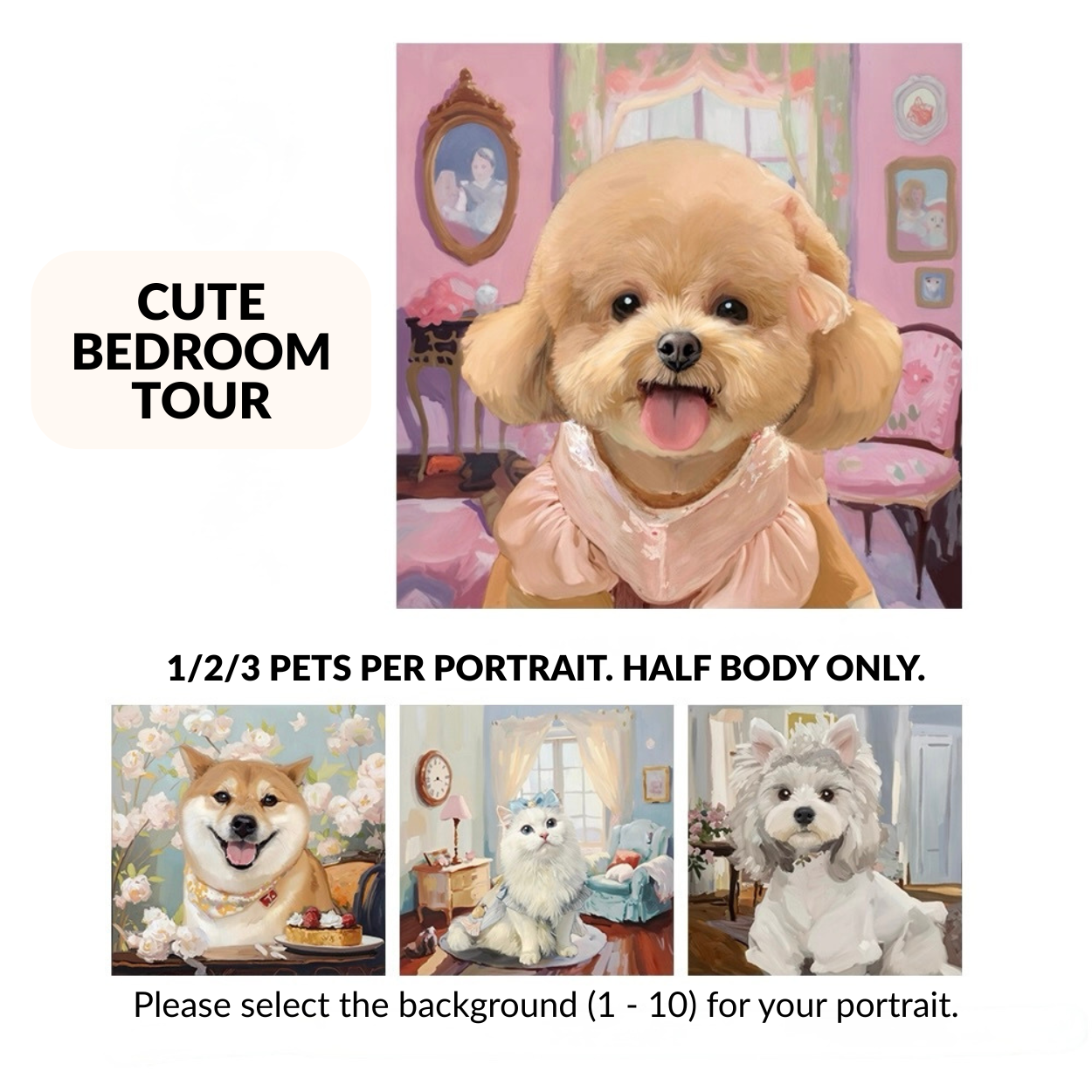 Oil Painting Style Pet Portrait