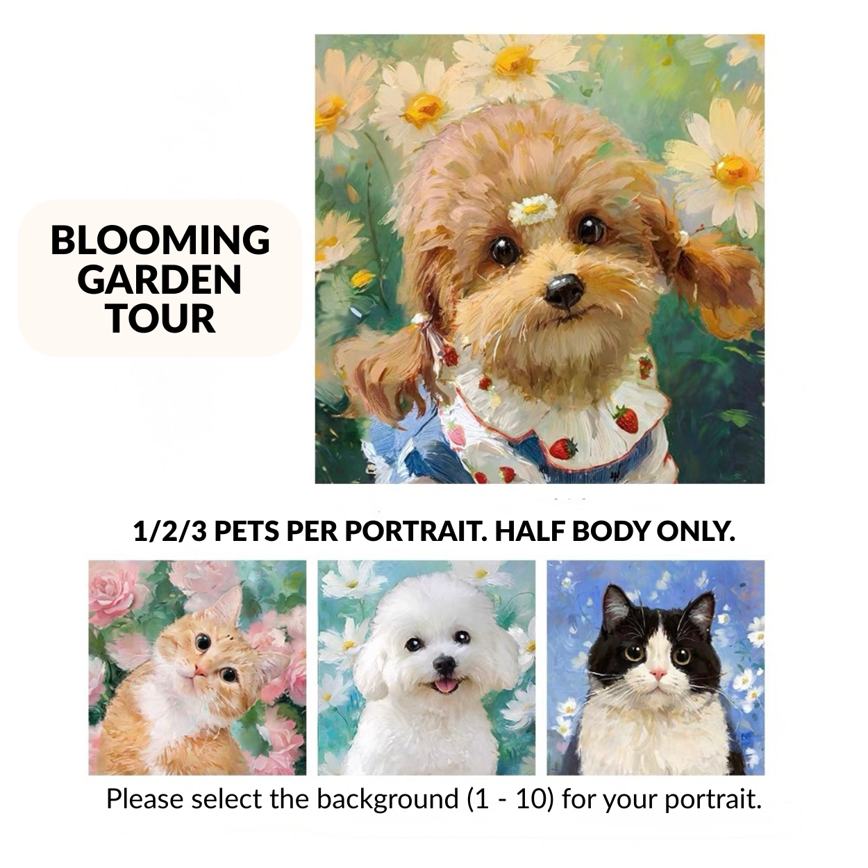 Oil Painting Style Pet Portrait