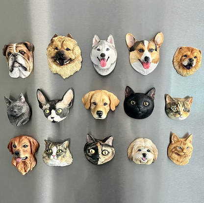 Personalized Handmade 3D Pet Car Vent Clip / Fridge Magnet