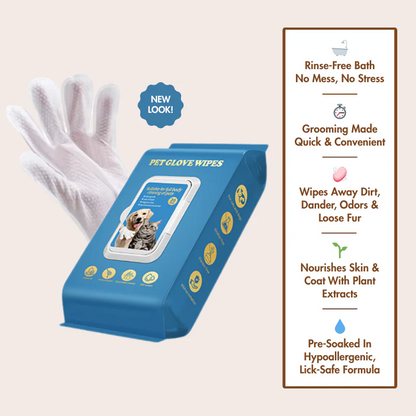 3-in-1 Grooming Glove Wipes (For Dogs and Cats)
