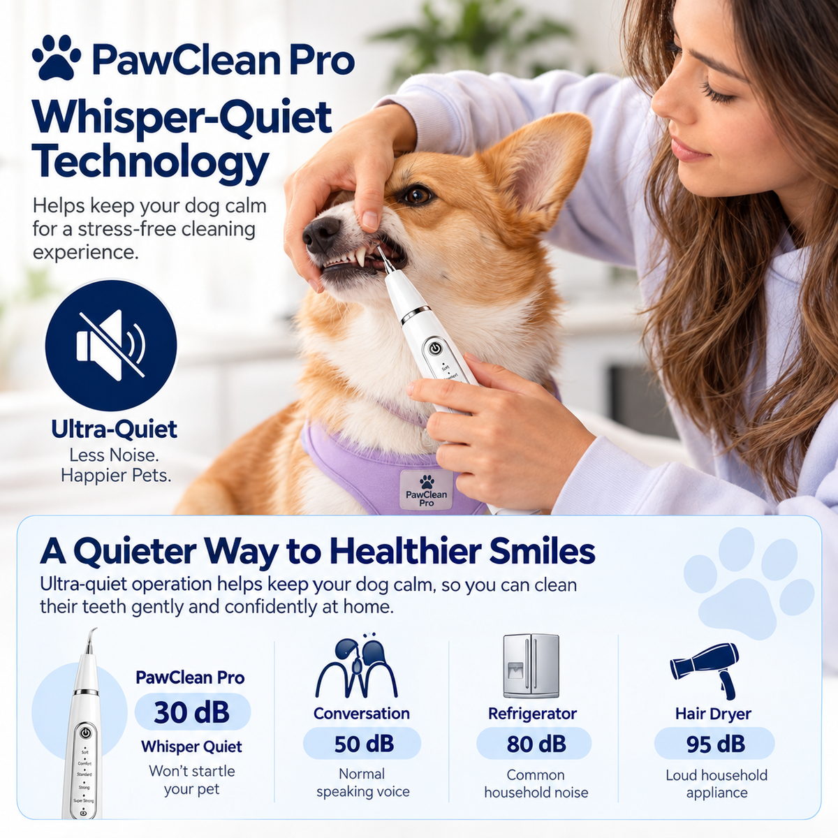 PawClean Pro — Ultrasonic Plaque & Tartar Remover for Dogs & Cats
