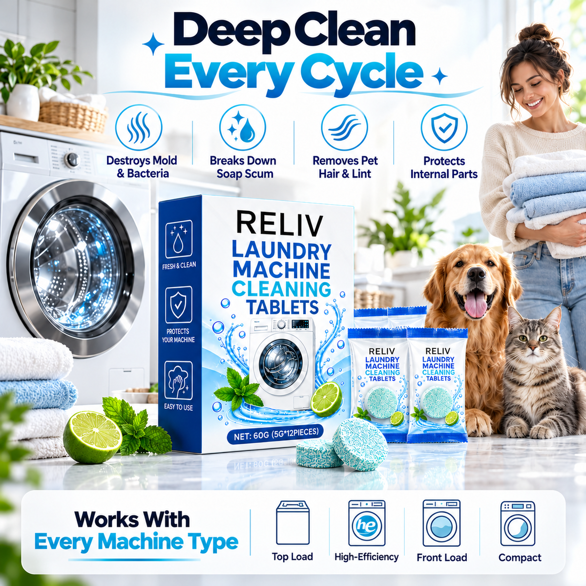 Washer Cleaner Tablets Pro
