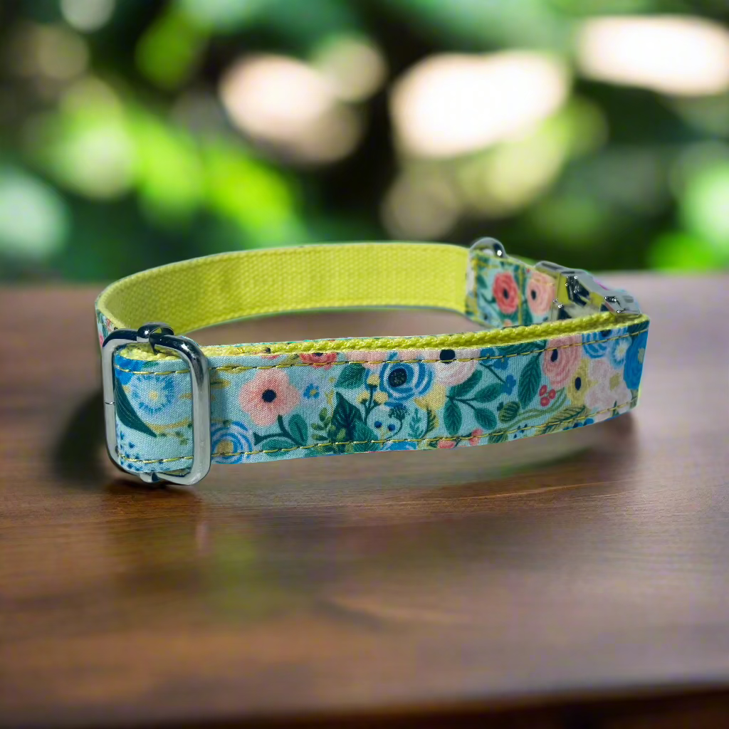 Morning Garden Dog ID Collar back view