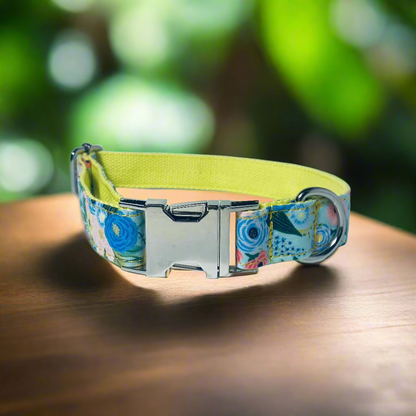 Morning Garden Dog ID Collar front view