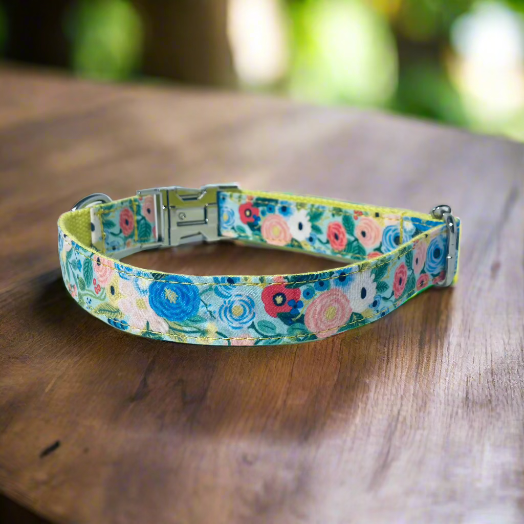 Morning Garden Dog ID Collar side view