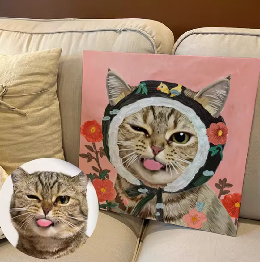 Oil Painting Style Pet Portrait