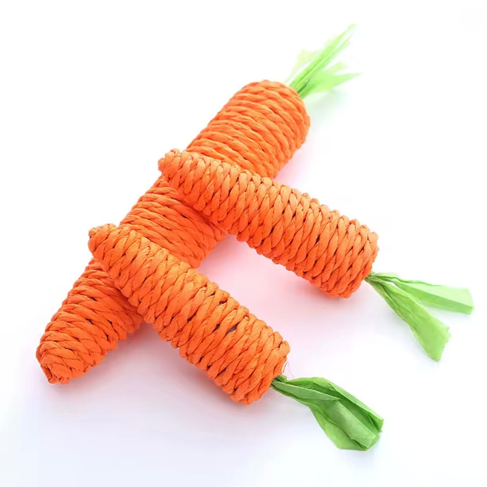 Catnip Carrot Chew Toy (Squeaking Sound)