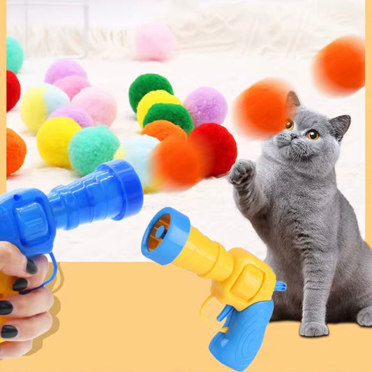 Cat Plush Ball Shooting Gun