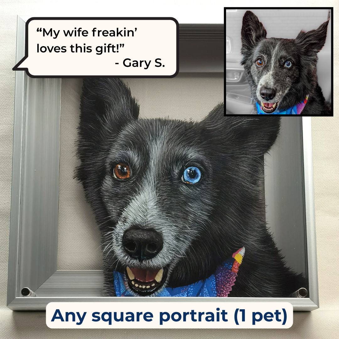 Hand-Painted Lifelike 3D Pet Portrait
