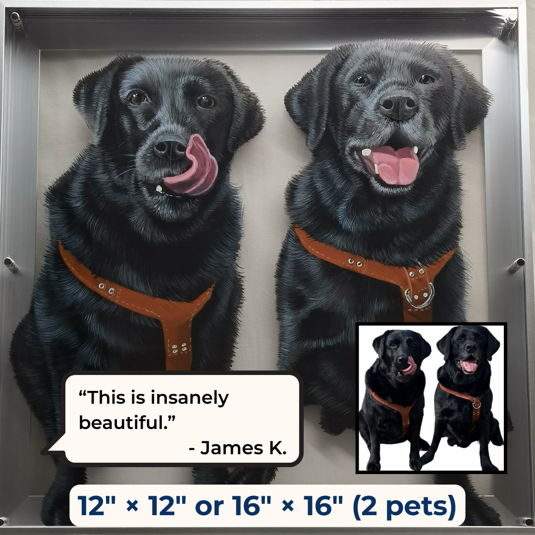 Hand-Painted Lifelike 3D Pet Portrait