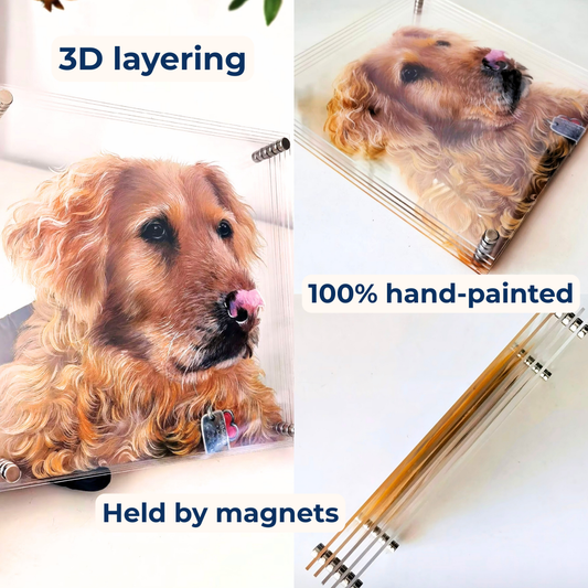 Hand-Painted Lifelike 3D Pet Portrait