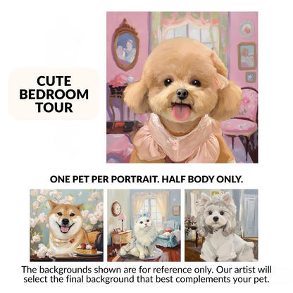 Oil Painting Style Pet Portrait