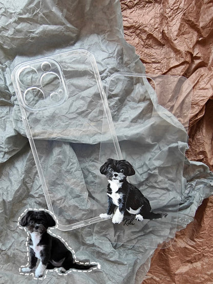 Hand-Drawn Pet Portrait Phone Case