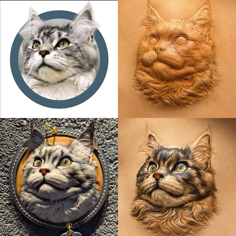 Handmade Pet Leather Carving