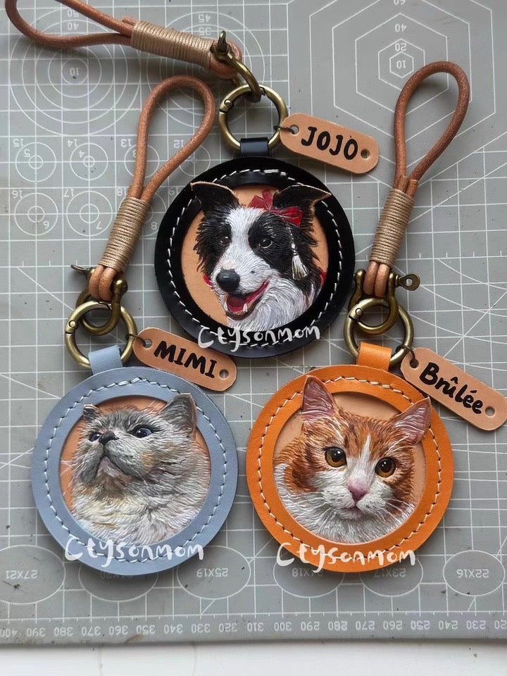 Handmade Pet Leather Carving
