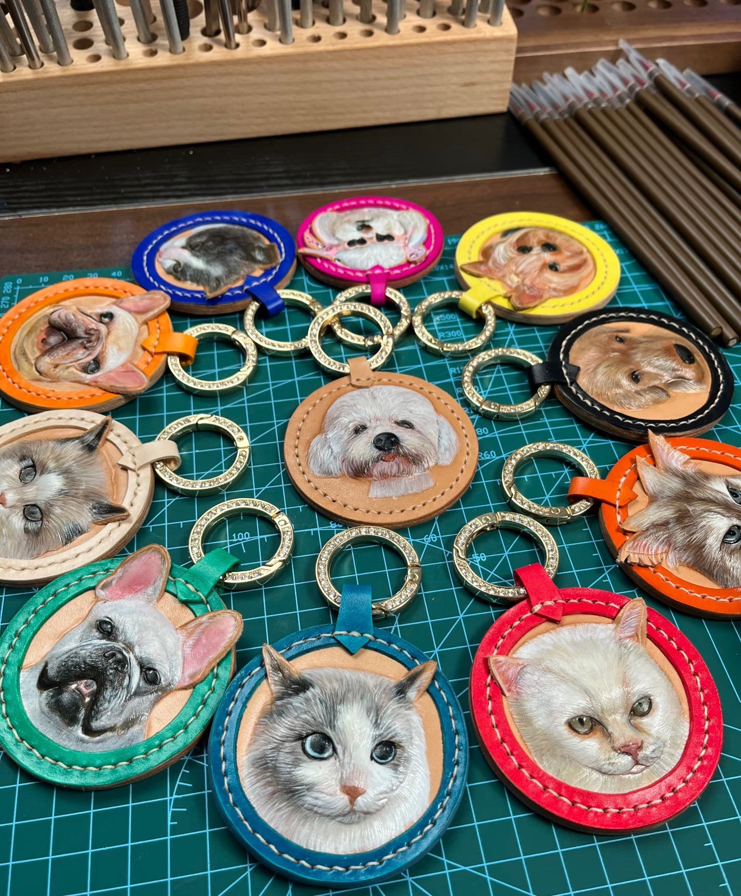 Handmade Pet Leather Carving