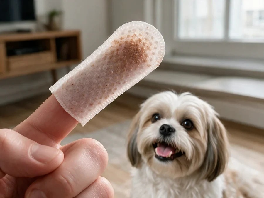 Dental wipe demonstration
