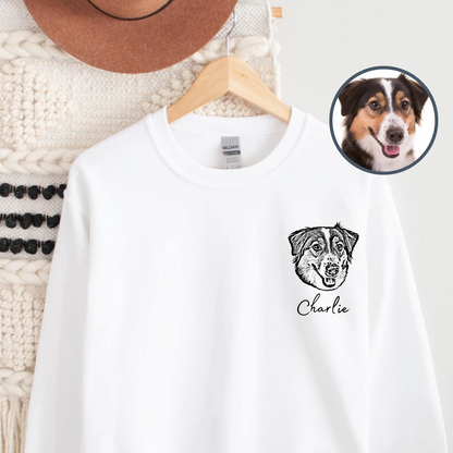 Custom Pet Portrait Crewneck Sweatshirt Unisex