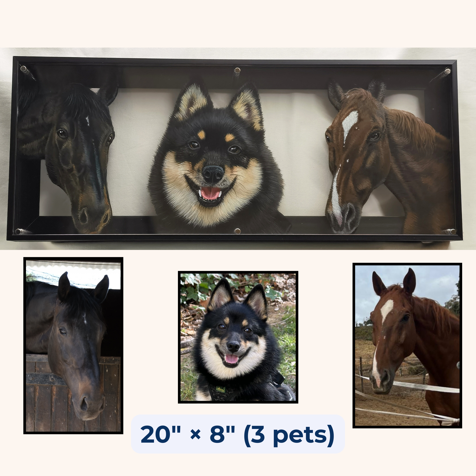Hand-Painted Lifelike 3D Pet Portrait