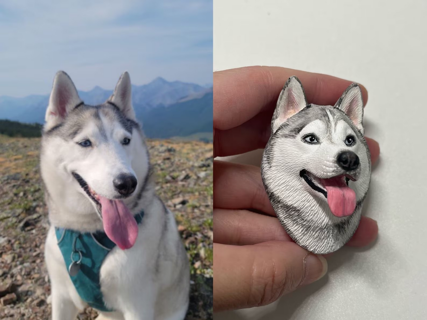 Personalized Handmade 3D Pet Car Vent Clip / Fridge Magnet