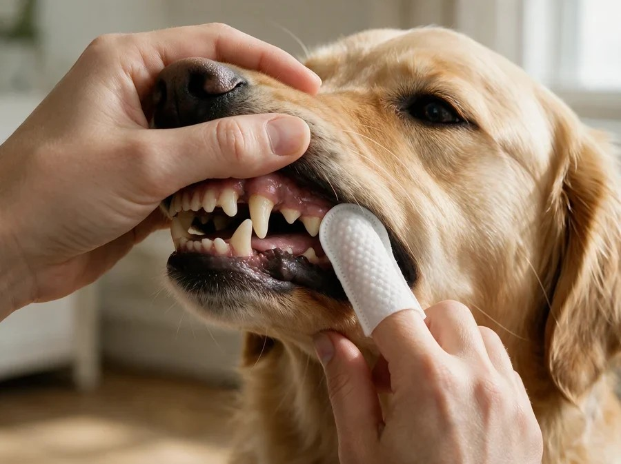 Dental wipe demonstration