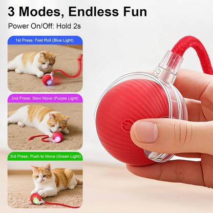 Interactive Self-Rolling Ball (For Cats and Dogs)